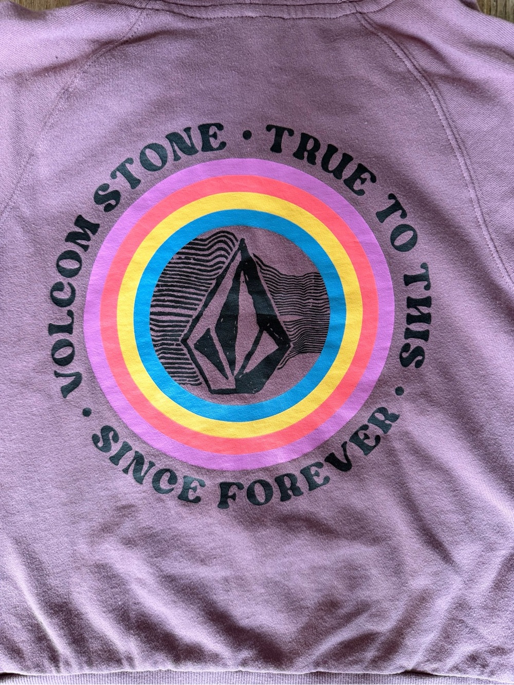 Girls Volcom Deep Lavender Graphic Sweatshirt